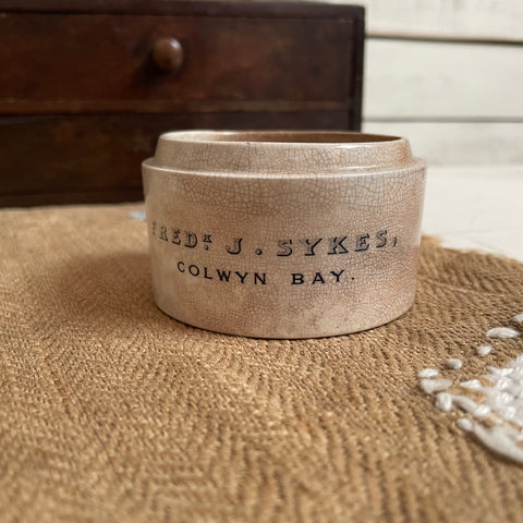 Antique Rare Stained F.J Skye Chemist Pot