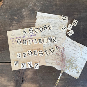 Rare Victorian Bone Spelling Letter Tiles