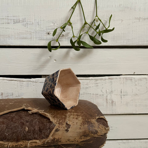 Antique Crazed Floral Pot