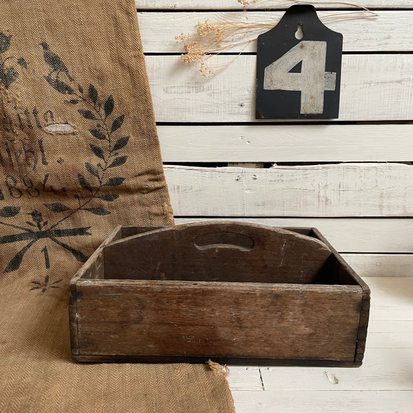Antique Wooden Handle Trug Tray