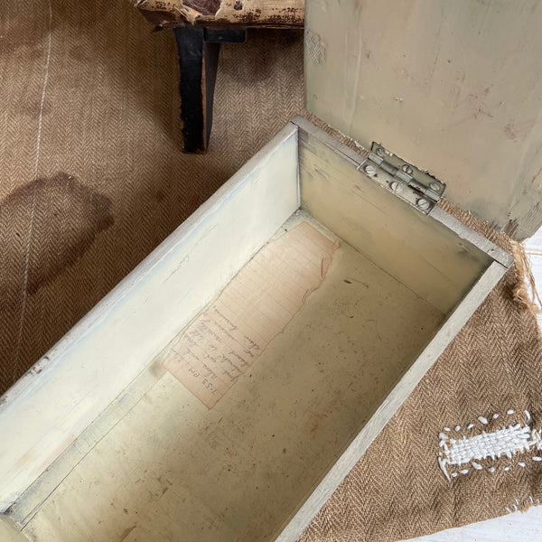 Antique White Wooden Box