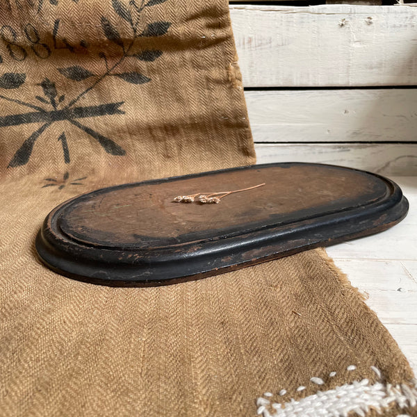 Antique Oval Dome Wood Base