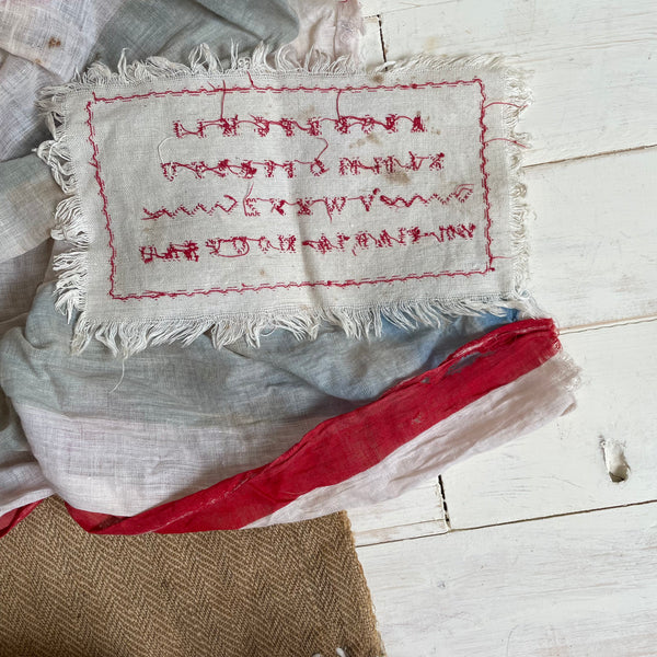 Antique 1901 Marie Mouteau Sampler
