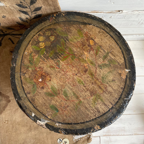 Antique Papier-mâché Floral Box