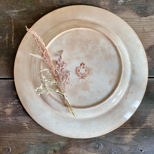Vintage Floral Crazed Plate