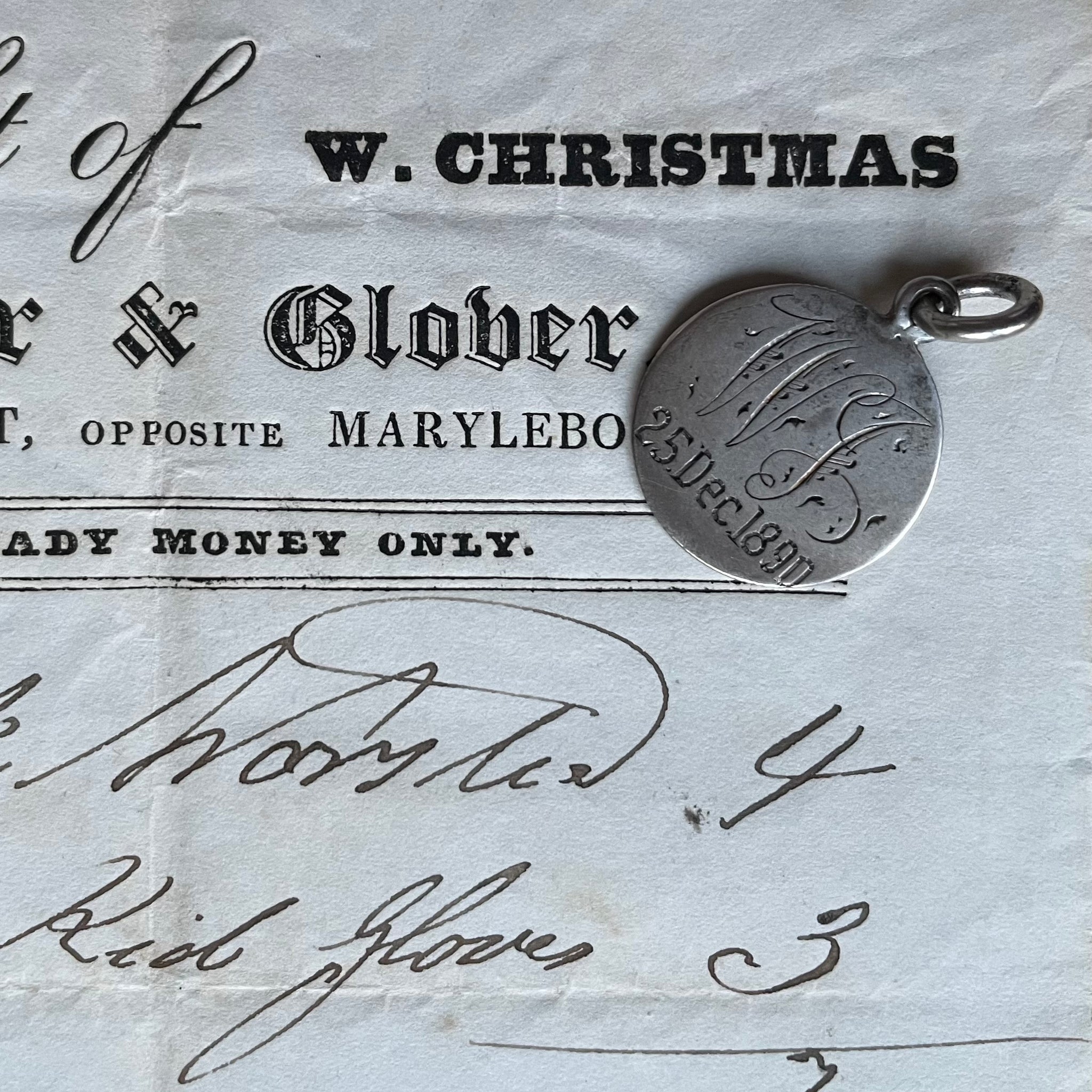 WJ 25 Dec 1890 Love Token