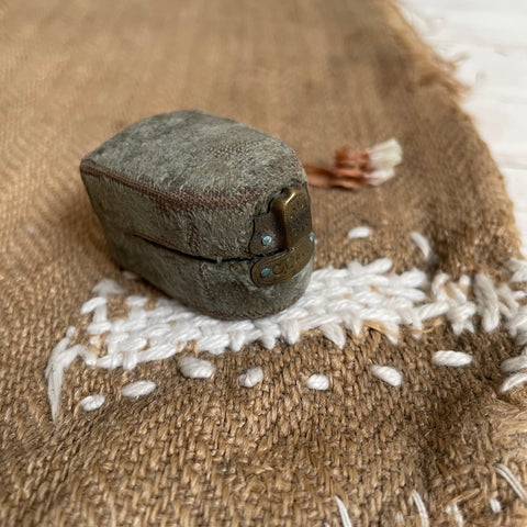 Antique Sterling Silver Thimble & Case