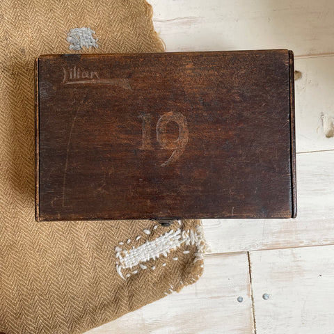 Vintage Wooden Etched Box