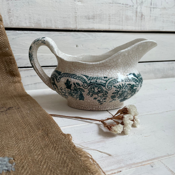 Antique Crazed Transfer Jug