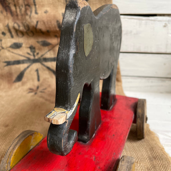 Vintage Pull Along Elephant