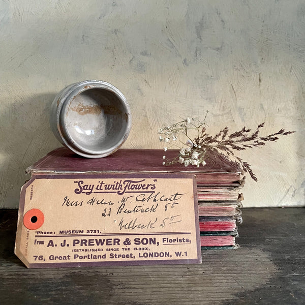 Stained Savory & Moore Chemist Pot