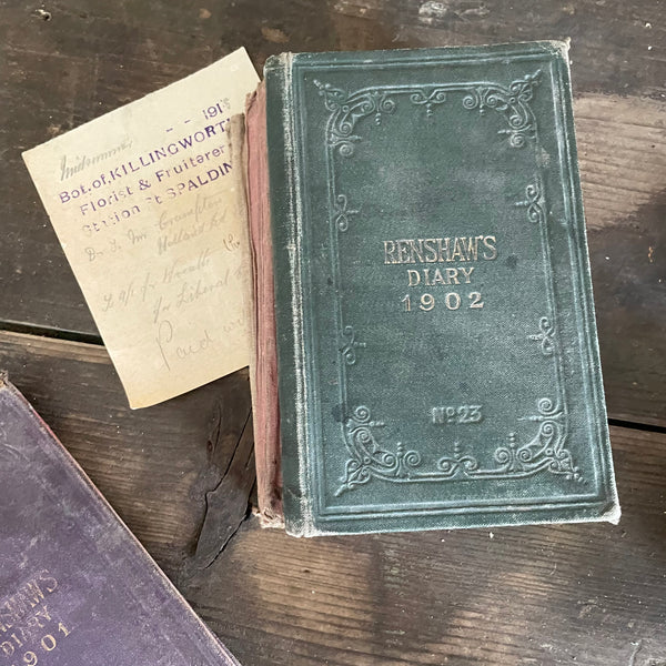 5 Antique Renshaw's Diary