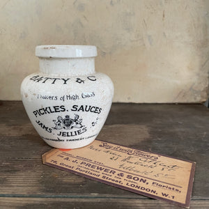 Antique Advertising Batty & Co Pot