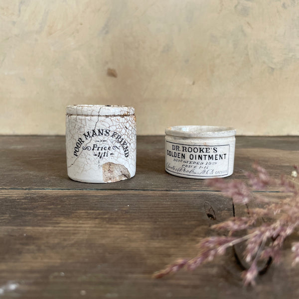 Antique Victorian Advertising Pots