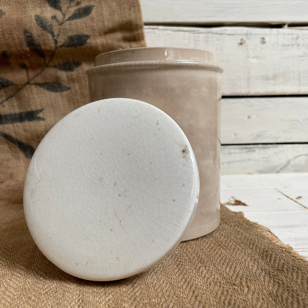 Antique Chemist Jar With Lid