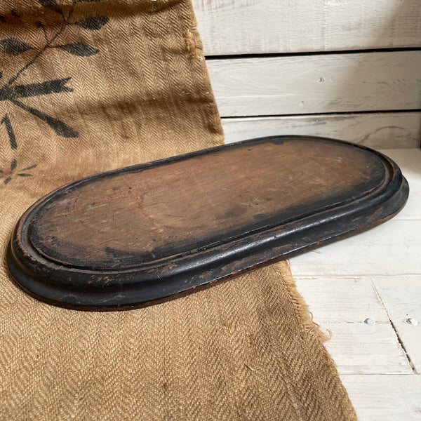 Antique Oval Dome Wood Base