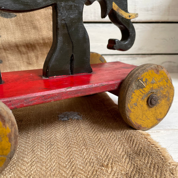 Vintage Pull Along Elephant