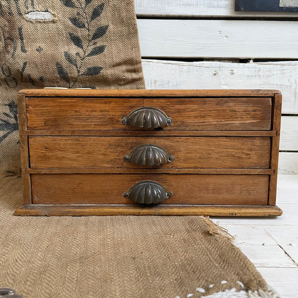 Antique Clam Handle Apprentice Drawers