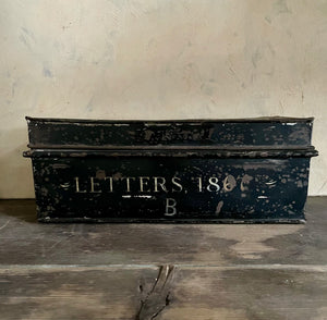 Antique 'Letters 1867' Deed Tin
