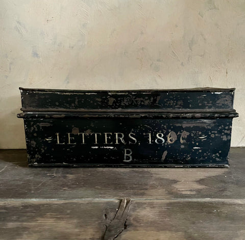 Antique 'Letters 1867' Deed Tin