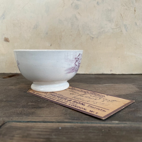 Antique Staffordshire Ladies Bowl