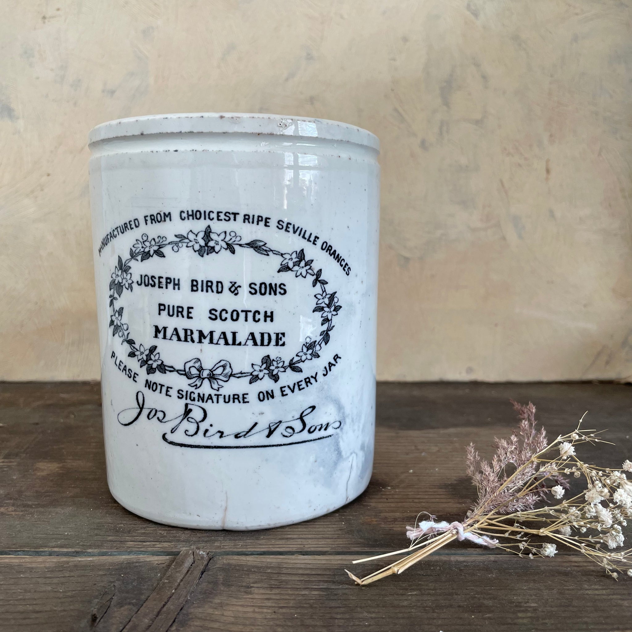 RARE 3lbs Antique Joseph Terry & Sons Marmalade Pot