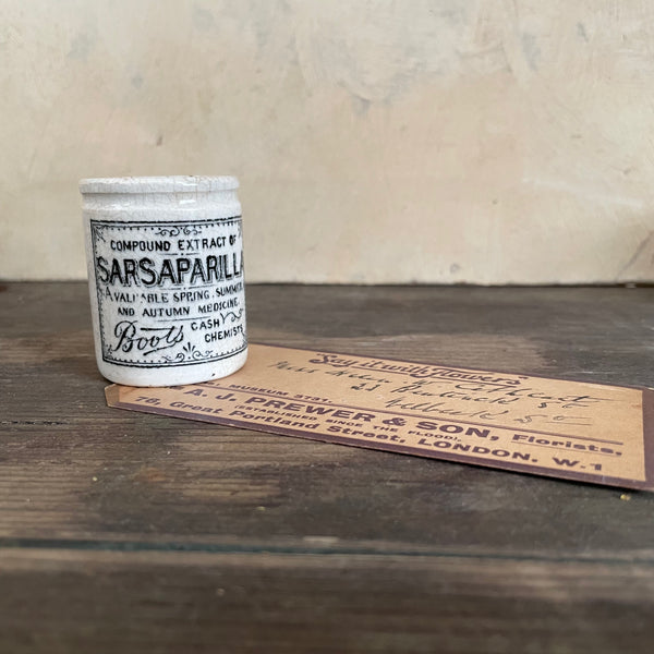 Antique Sarsaparilla Boots Pot