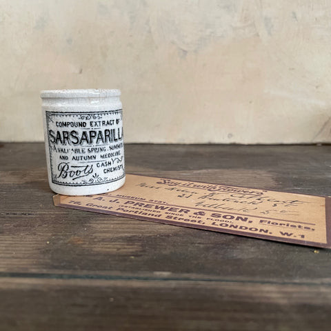 Antique Sarsaparilla Boots Pot