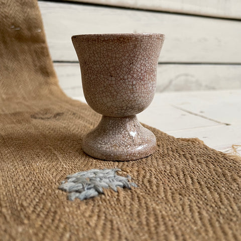 Antique Crazed Egg Cup
