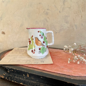 Antique Christmas Robin Jug