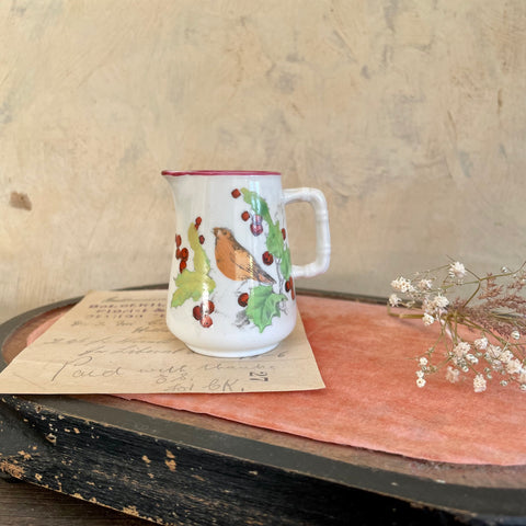 Antique Christmas Robin Jug