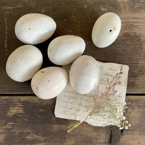 Antique Broody Ceramic Eggs