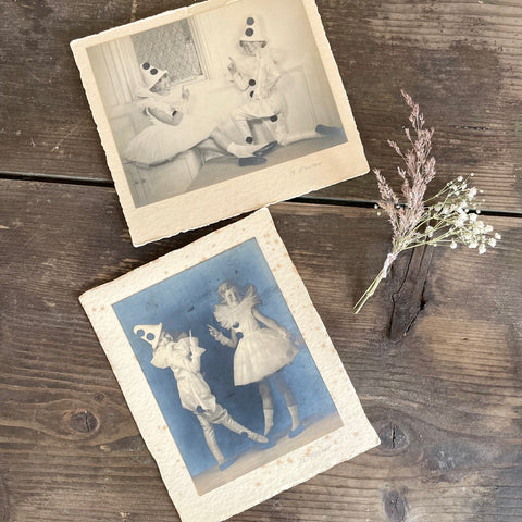 Antique of Two Fancy Dress Photograph