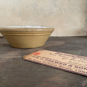 Antique Buttered Stained Crazed Dish