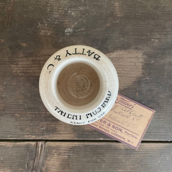Antique Advertising Batty & Co Pot
